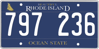 RI license plate 797236