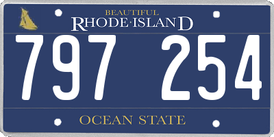 RI license plate 797254