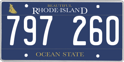 RI license plate 797260