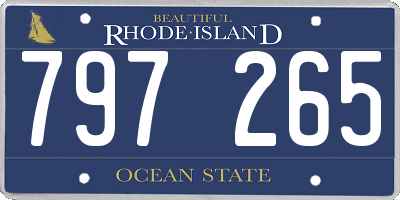 RI license plate 797265