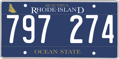 RI license plate 797274