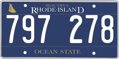 RI license plate 797278