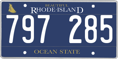 RI license plate 797285