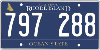 RI license plate 797288