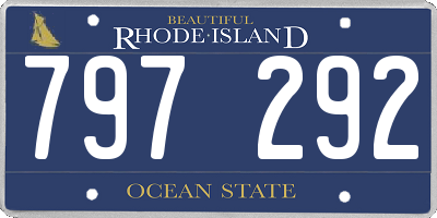 RI license plate 797292
