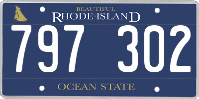 RI license plate 797302