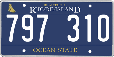 RI license plate 797310