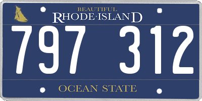 RI license plate 797312
