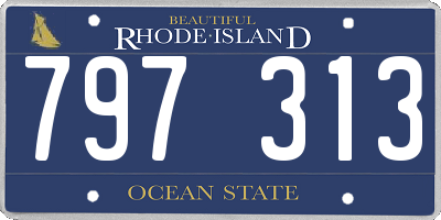 RI license plate 797313