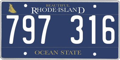 RI license plate 797316