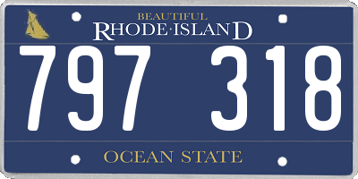 RI license plate 797318