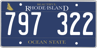 RI license plate 797322