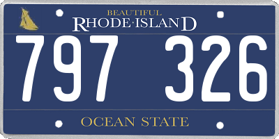 RI license plate 797326