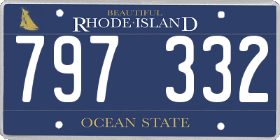 RI license plate 797332