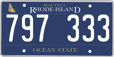 RI license plate 797333