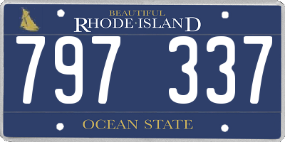 RI license plate 797337