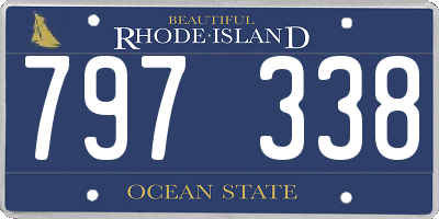 RI license plate 797338