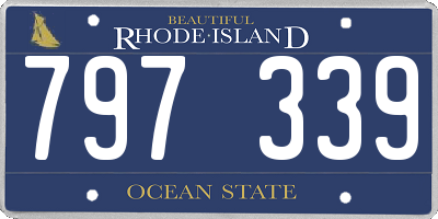 RI license plate 797339
