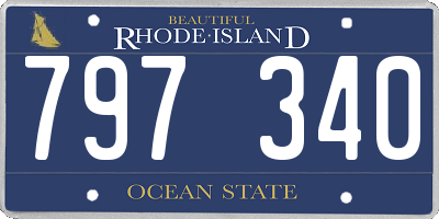 RI license plate 797340