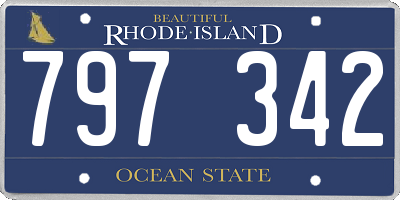 RI license plate 797342