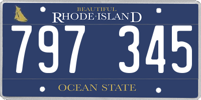 RI license plate 797345