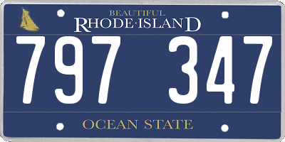 RI license plate 797347