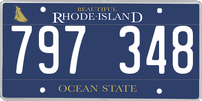 RI license plate 797348