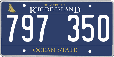 RI license plate 797350