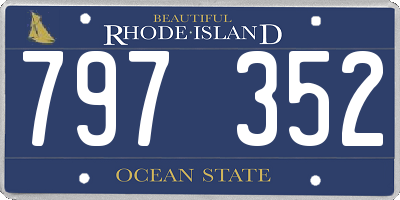 RI license plate 797352