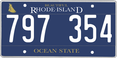 RI license plate 797354