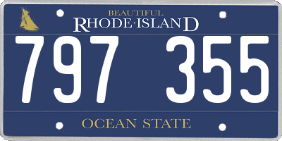 RI license plate 797355