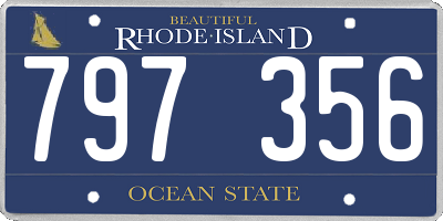 RI license plate 797356