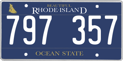 RI license plate 797357
