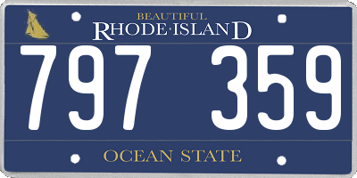 RI license plate 797359