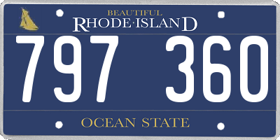 RI license plate 797360