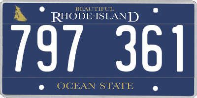RI license plate 797361