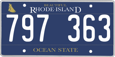 RI license plate 797363
