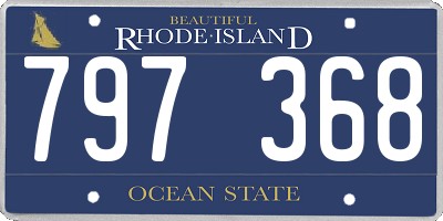 RI license plate 797368