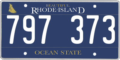 RI license plate 797373