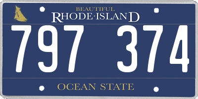 RI license plate 797374