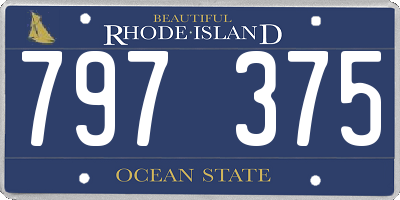 RI license plate 797375