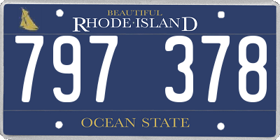 RI license plate 797378