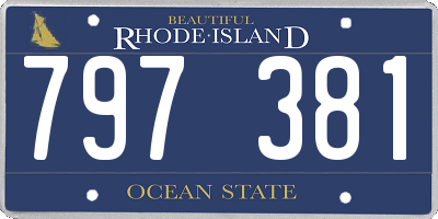 RI license plate 797381