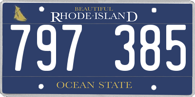 RI license plate 797385