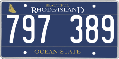 RI license plate 797389
