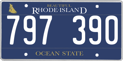 RI license plate 797390