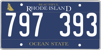 RI license plate 797393