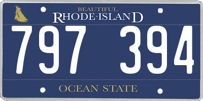 RI license plate 797394