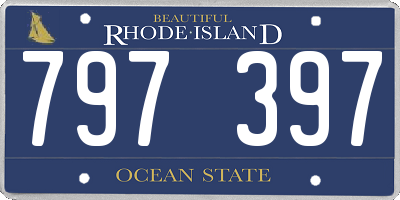 RI license plate 797397