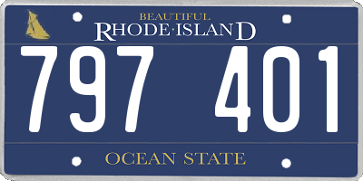 RI license plate 797401